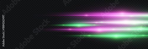 Futuristic light strip with soft neon lighting.