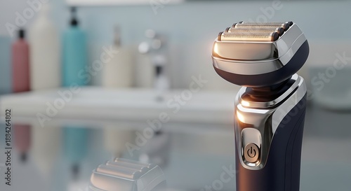 Modern electric shaver with advanced features and sleek design for a smooth shaving experience, perfect for men who value precision and ease of use in their grooming routine every day.