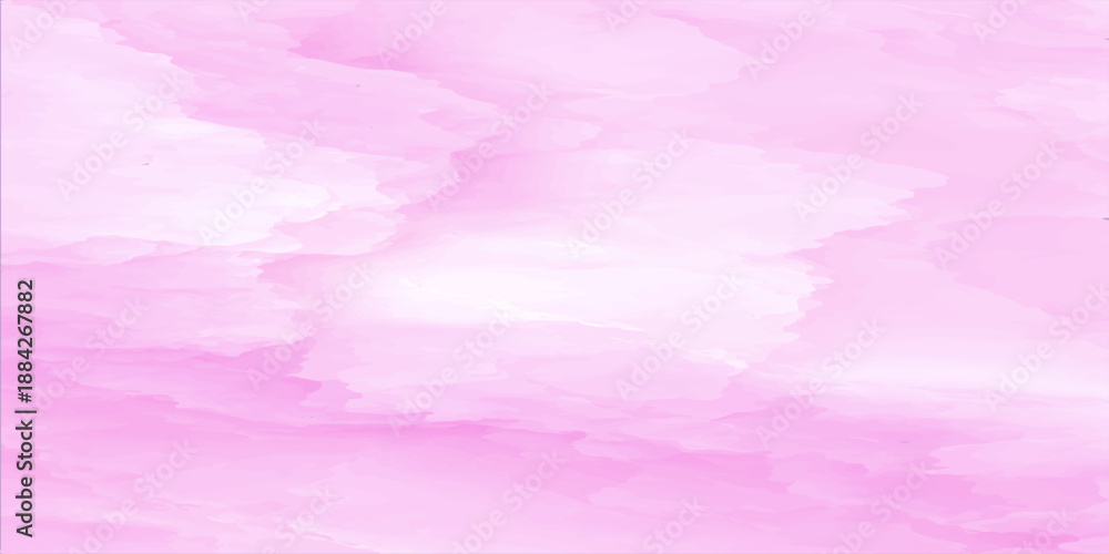 Fototapeta premium Beautiful abstract pink and blue watercolor background featuring soft clouds and bright sunlight splashes across a clear summer sky atmosphere