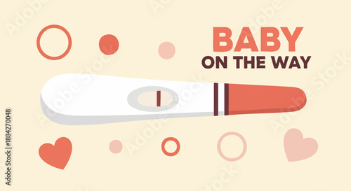 Positive pregnancy test result clearly indicating conception with faint second line signaling good news.