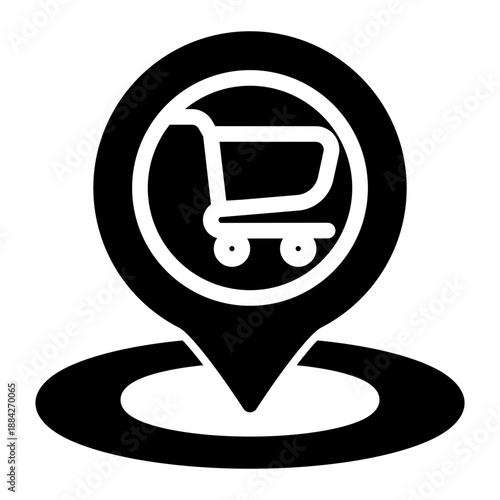 Retail Pinpoint Icon from Cyber Monday Icon Collection (Solid Style)
