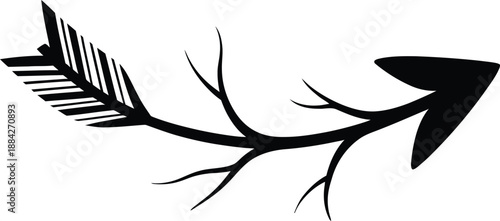 Abstract Minimalist White Graphic Icon on Black Background - Placeholder for Design Element or Symbol in Vector Illustration Style