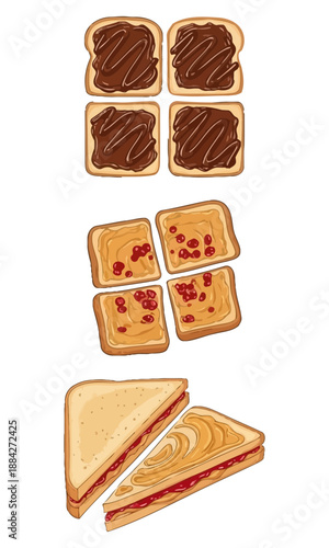 Bread souse silhouette, set of bread vector, bread vector design, bread silhouette art design