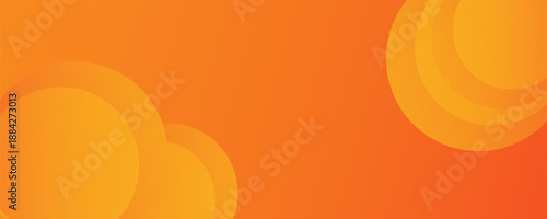 Minimal geometric background. Orange elements with fluid gradient. Dynamic shapes composition. Eps10 vector