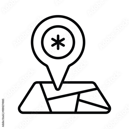 Creatively designed amazing line icon of medical location