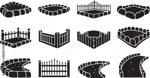 Various Fence and Wall Designs for Landscaping and Decoration