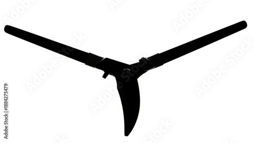 Essential black three-pronged gardening cultivator tool designed for effective soil preparation and weed removal, ideal for agricultural use and garden maintenance tasks