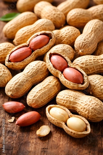 Wallpaper Mural “High-Quality Macro Shot of Fresh Peanuts in Their Natural Shells
Agriculture, Healthy Snacks, and Organic Lifestyle Concept.” Torontodigital.ca