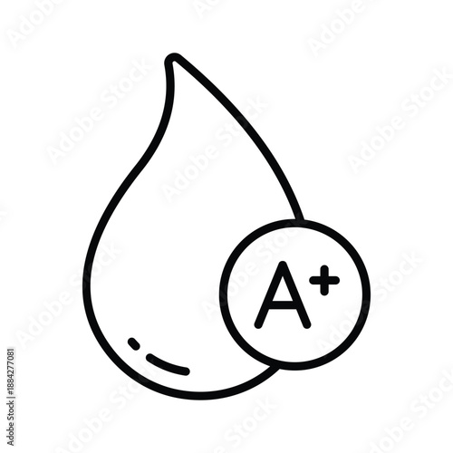 Check out this creatively designed blood group identification line icon