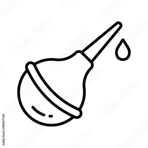 Grab this amazing line icon of medical enema device,