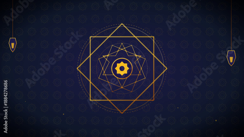 SVG Vector Geometric Shapes in Moderate Clean Design with #1e1b4b #fff #fbbf24