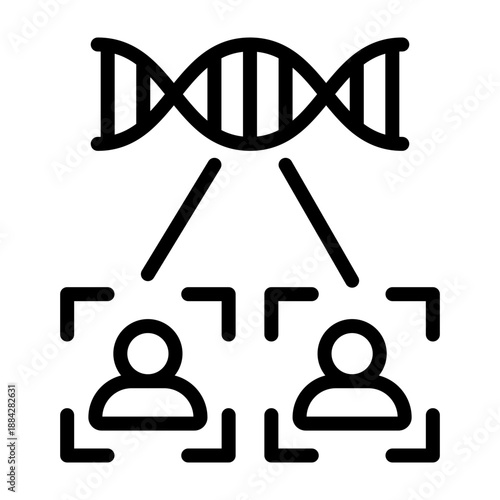 Kinship Test Vector Line Icon Design
