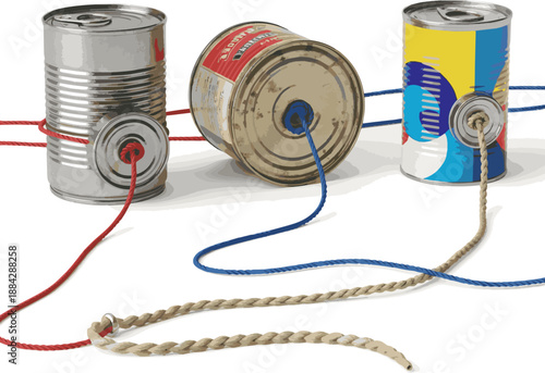 Create a kinds of deferent realistic Communication concept. 3d rendering vector art with white background..