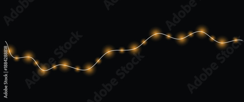 Glowing yellow line graph on black background