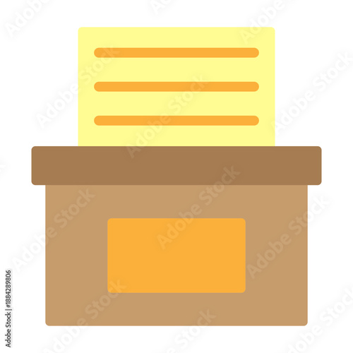 Complaint Box Vector Flat Icon Design