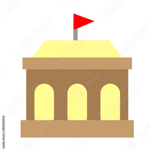 Town Hall Vector Flat Icon Design