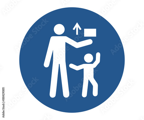 Canvas Print ISO 7010 M055 Keep out of reach of children sign  illustration on transparent background