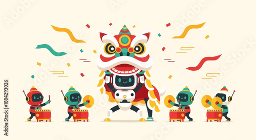 Vibrant illustration of traditional dancers performing cultural festival rituals with energetic movements and colorful costumes