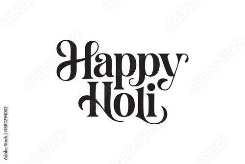 Happy Holi Typography Lettering Designs – Minimal Festive Calligraphy Text Art