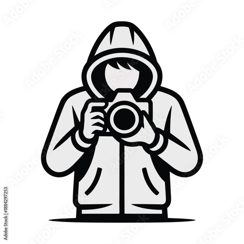 Modern Photographer Vector Design with Minimalist Style.