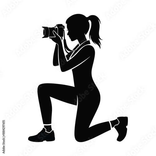 Modern Photographer Vector Design with Minimalist Style.