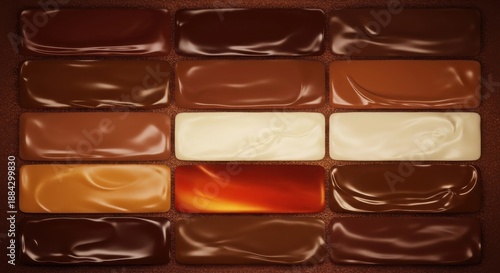 Wallpaper Mural Assorted chocolate bars with various flavors and colors Torontodigital.ca