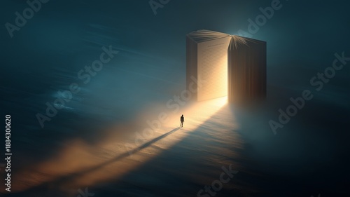 Book of knowledge and light, symbolizes knowledge, learning, enlightenment, imagination, and the transformative power of reading.