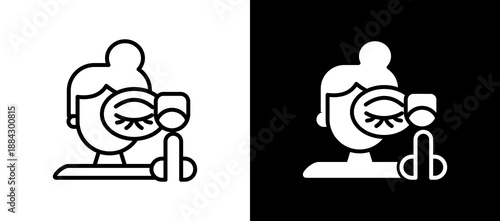 Eyelashes lineglyph icon