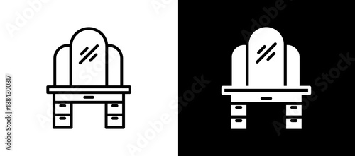 Dressing Table lineglyph icon