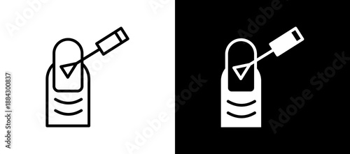 Manicure lineglyph icon