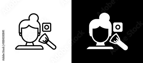 Blush Brush lineglyph icon