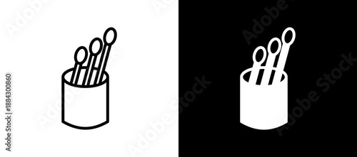 Cotton Swabs lineglyph icon