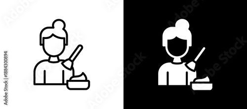 Body Scrub lineglyph icon