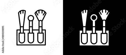 Brushes lineglyph icon