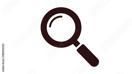 Magnifying glass with handle closeup.