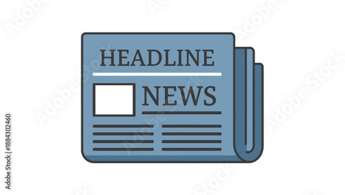 Newspaper front page news headline.