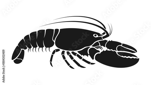 Silhouette of a Lobster.