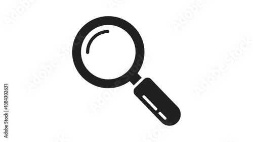 Magnifying glass icon on a white background.