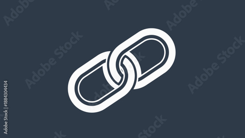 Interlocking Chain Links Symbol.