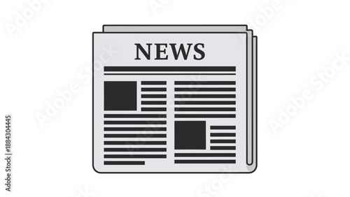 Newspaper icon with the word NEWS on top.