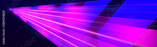 Neon currents stream across a deep dark background. Smooth luminous lines create movement, energy, and mood. Designed for abstract tech graphics vector