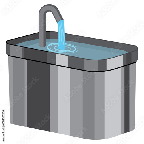 cat water dispenser vector drawing.