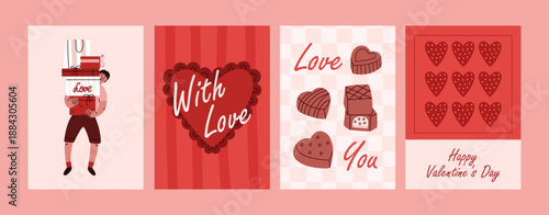 Valentines Day poster set