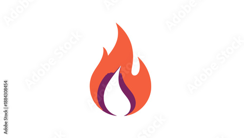 Stylized Flame Icon.