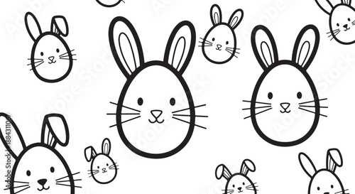 Happy Easter Bunny Vector Bundle