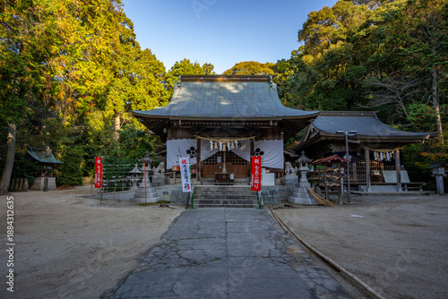 六殿神社の拝殿の風景（熊本市）