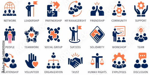 Business and teamwork concepts illustrated