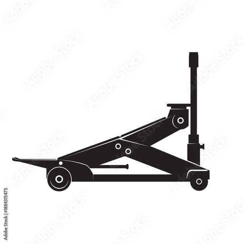 Hydraulic Floor Jack Vector Illustration for Car Repair and Automotive Service Concept