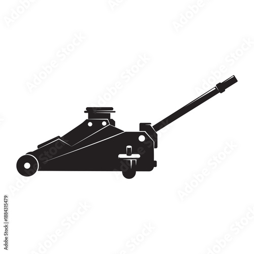 Hydraulic Floor Jack Vector Illustration for Car Repair and Automotive Service Concept