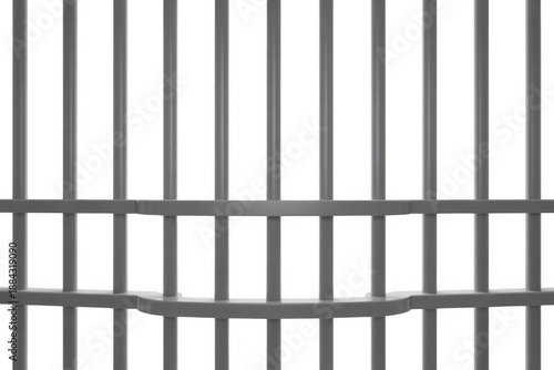 Gray metal prison bars metal bars jail isolated on a transparent background